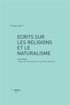 Couverture du livre « Ecrits sur les religions et le naturalisme » de John Dewey aux éditions Ies