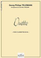Couverture du livre « Duetto pour 2 clarinettes » de Telemann Gp aux éditions Delatour