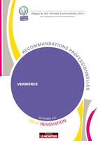 Couverture du livre « Verrières ; neuf rénovation » de  aux éditions Le Moniteur