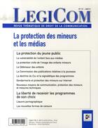 Couverture du livre « La protection des mineurs et les médias » de  aux éditions Victoires