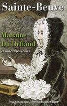Couverture du livre « Madame du Deffand » de Sainte-Beuve aux éditions Rivages