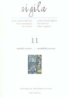 Couverture du livre « Sigila, n 11/printemps-ete 2003. tonalites secretes/tonalidades secr etas » de  aux éditions Maison Des Sciences De L'homme