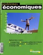 Couverture du livre « PROBLEMES ECONOMIQUES N.3010 ; l'Afrique décolle » de Problemes Economiques aux éditions Documentation Francaise