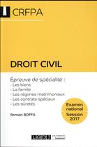 Couverture du livre « Droit civil » de Romain Boffa aux éditions Lgdj