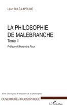 Couverture du livre « La philosophie de Malebranche Tome 2 » de Leon Olle-Laprune aux éditions L'harmattan