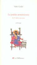 Couverture du livre « La poesie armenienne du ve siecle a nos jours » de Godel Vahe aux éditions La Difference