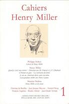 Couverture du livre « Cahiers henry miller n 1 » de  aux éditions William Blake & Co