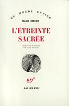 Couverture du livre « L'etreinte sacree » de Mario Brelich aux éditions Gallimard