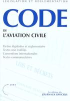 Couverture du livre « Code de l'aviation civile » de  aux éditions Documentation Francaise