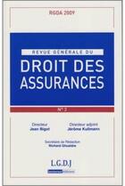 Couverture du livre « Revue générale du droit des assurances t.2 (édition 2009) » de  aux éditions Lgdj