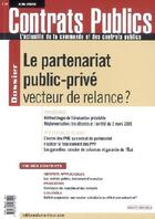Couverture du livre « REVUE ACTUALITE COMMANDE CONTRATS PUBLICS n.89 ; le partenariat public-privé, vecteur de relance ? » de  aux éditions Le Moniteur