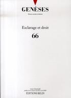 Couverture du livre « Esclavage et droit » de Nicolas Mariot aux éditions Belin