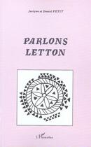 Couverture du livre « Parlons letton » de Petit aux éditions L'harmattan