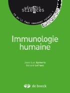 Couverture du livre « Immunologie humaine » de Jean-Luc Aymeric aux éditions De Boeck Superieur