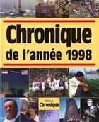 Couverture du livre « Chroniques de l'annee 1998 » de  aux éditions Chronique