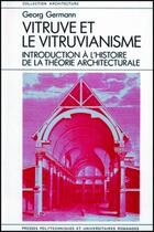 Couverture du livre « Vitruve et le vitruvianisme » de Georg Germann aux éditions Ppur