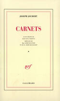 Couverture du livre « Carnets t.1 » de Joseph Joubert aux éditions Gallimard