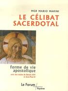 Couverture du livre « Le célibat sacerdotal ; forme de vie apostolique » de Mario Marini aux éditions Artege