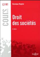 Couverture du livre « Droit des sociétés ; L3 et M1 (8e édition) » de Veronique Magnier aux éditions Dalloz