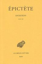 Couverture du livre « Entretiens t.3 » de Epictete aux éditions Belles Lettres