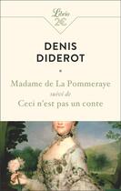 Couverture du livre « Madame de la Pommeraye ; ceci n'est pas un conte » de Denis Diderot aux éditions J'ai Lu