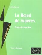 Couverture du livre « Mauriac, le noeud de viperes » de Nouhaud aux éditions Ellipses Marketing