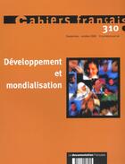 Couverture du livre « Developpement et mondialisation » de  aux éditions Documentation Francaise