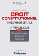 Couverture du livre « Droit constitutionnel » de Bertrand Pauvert aux éditions Studyrama