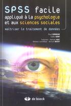 Couverture du livre « SPSS facile » de Paul Kinnear aux éditions De Boeck Superieur