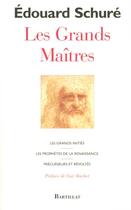 Couverture du livre « Les grands maitres » de Schure/Rachet aux éditions Bartillat