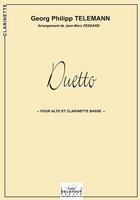 Couverture du livre « Duetto pour alto et clarinette basse » de Telemann Gp aux éditions Delatour