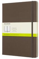 Couverture du livre « Carnet blanc très grand format rigide marron » de  aux éditions Moleskine