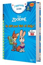 Couverture du livre « Disney bd fin de cp- ce1 - zootopie - un defi pour nick et judy ! » de Isabelle Albertin aux éditions Hachette Education