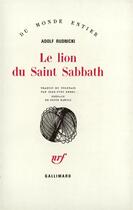 Couverture du livre « Le Lion Du Saint Sabbath » de Adolf Rudnicki aux éditions Gallimard