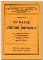 Couverture du livre « En marge de l'histoire universelle » de Henri Berr aux éditions Albin Michel