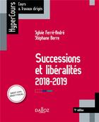 Couverture du livre « Successions et libéralités (4e édition) » de Sylvie Ferre-Andre aux éditions Dalloz