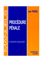 Couverture du livre « Procédure pénale (13e édition) » de Jean Pradel aux éditions Cujas