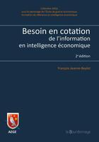 Couverture du livre « Besoin en cotation de l'information pour l'intelligence économique » de Francois Jeanne-Beylot aux éditions La Bourdonnaye