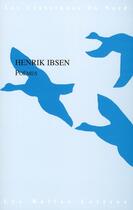Couverture du livre « Poèmes » de Henrik Ibsen aux éditions Belles Lettres