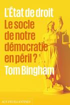 Couverture du livre « L'Etat de droit » de Tom Bingham aux éditions Aux Feuillantines