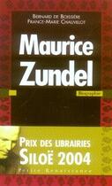 Couverture du livre « Maurice Zundel » de France-Marie Chauvelot et Bernard De Boissiere aux éditions Presses De La Renaissance