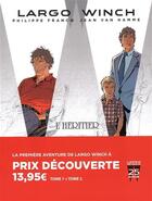 Couverture du livre « Largo Winch : coffret vol.1 : Tomes 1 et 2 : l'héritier ; le groupe W » de Jean Van Hamme et Philippe Francq aux éditions Dupuis