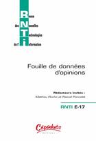 Couverture du livre « Fouille de données d'opinions » de  aux éditions Cepadues