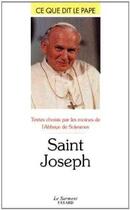 Couverture du livre « Saint joseph » de  aux éditions Jubile