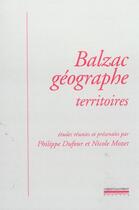 Couverture du livre « Balzac geographe - territoires » de  aux éditions La Simarre