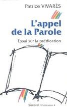 Couverture du livre « L'appel de la parole » de Patrice Vivares aux éditions Artege