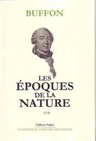 Couverture du livre « Les époques de la nature 1778 » de Buffon aux éditions Paleo