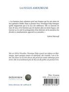 Couverture du livre « La fugue amoureuse » de Veronique Falip aux éditions De Suffren