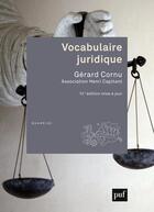 Couverture du livre « Vocabulaire juridique (12e édition) » de Gerard Cornu aux éditions Puf