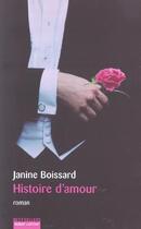 Couverture du livre « Histoire d'amour » de Janine Boissard aux éditions Robert Laffont